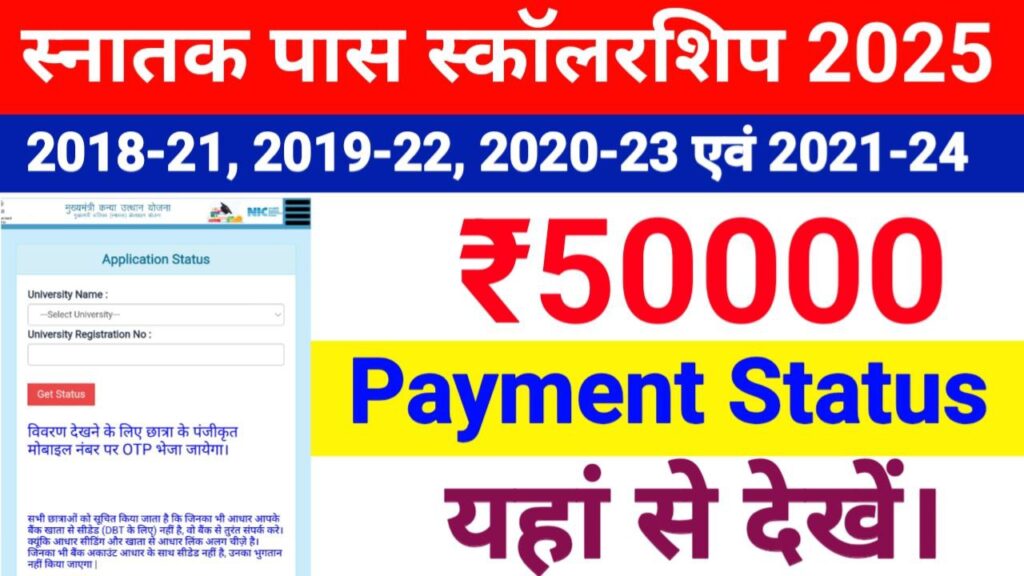 Bihar Graduation Scholarship Payment Status 2025