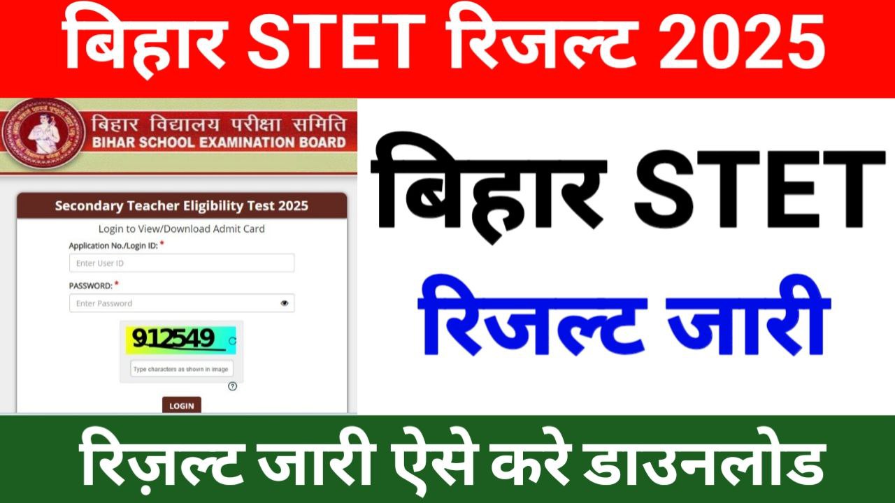 Bihar STET Result 2025 Out
